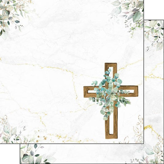 Wooden Eucalyptus Cross Paper