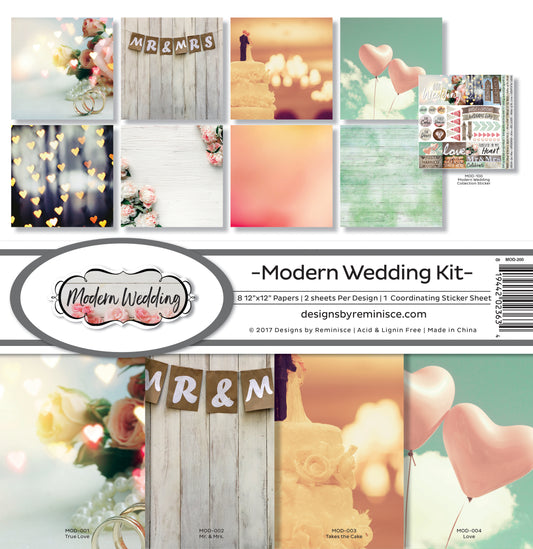 Reminisce Collection Kit 12"X12"-Modern Wedding