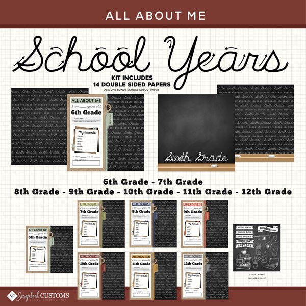 All About Me School Years Kit #2