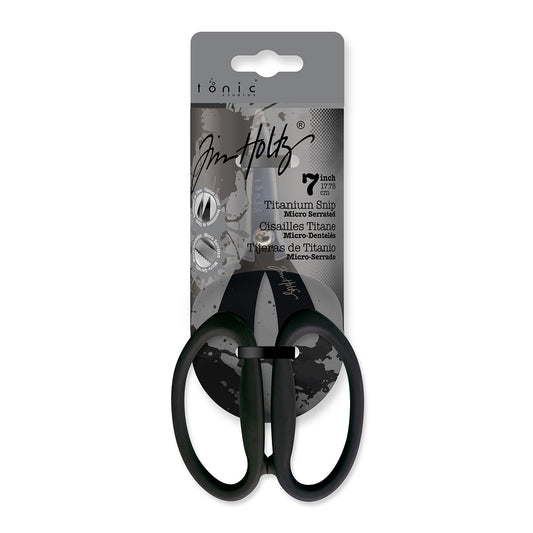 Tim Holtz Non-Stick Titanium Micro Serrated Scissors 7"-