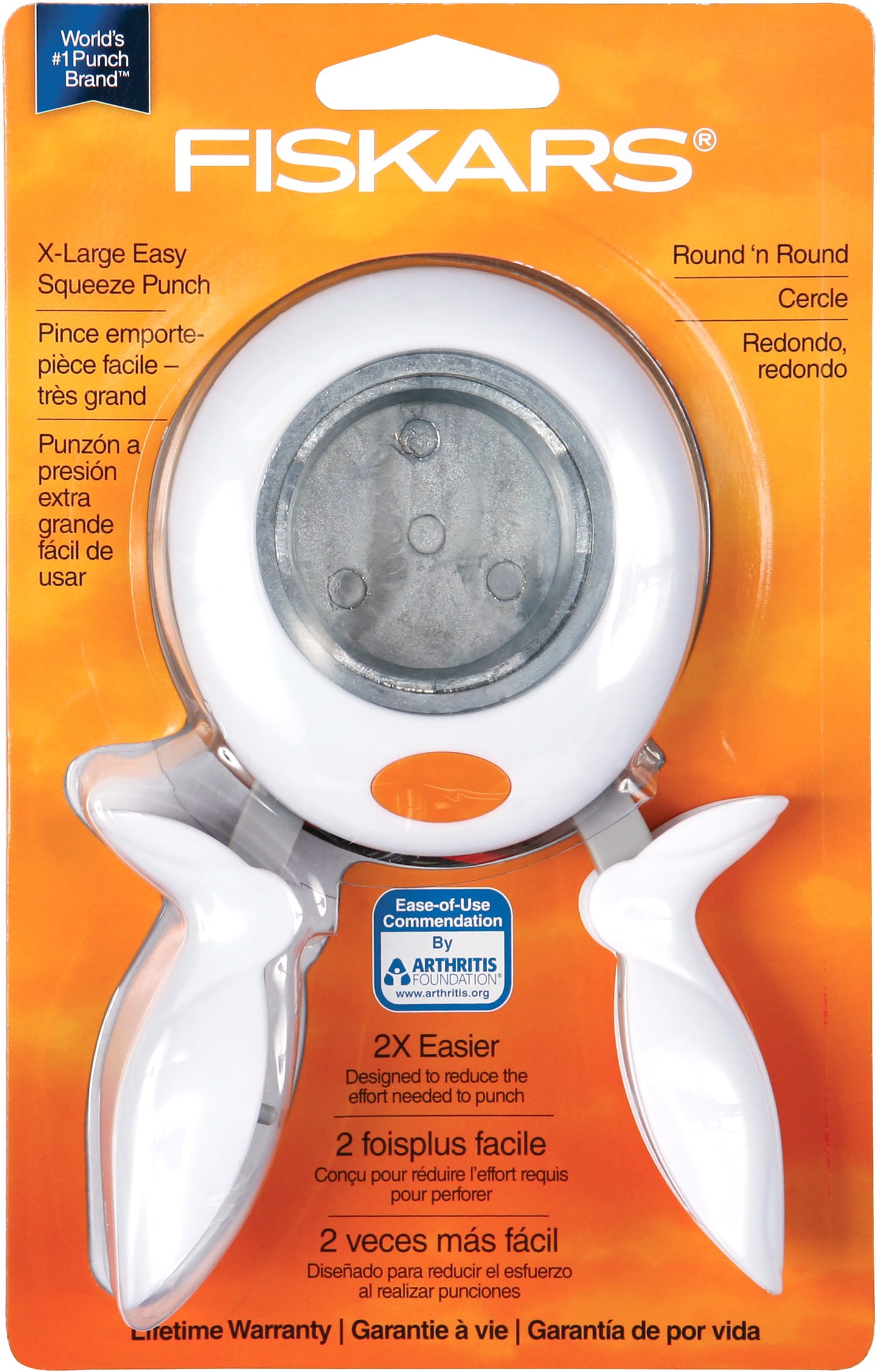 Fiskars Squeeze Punch X-Large-Round 'n Round, 2"