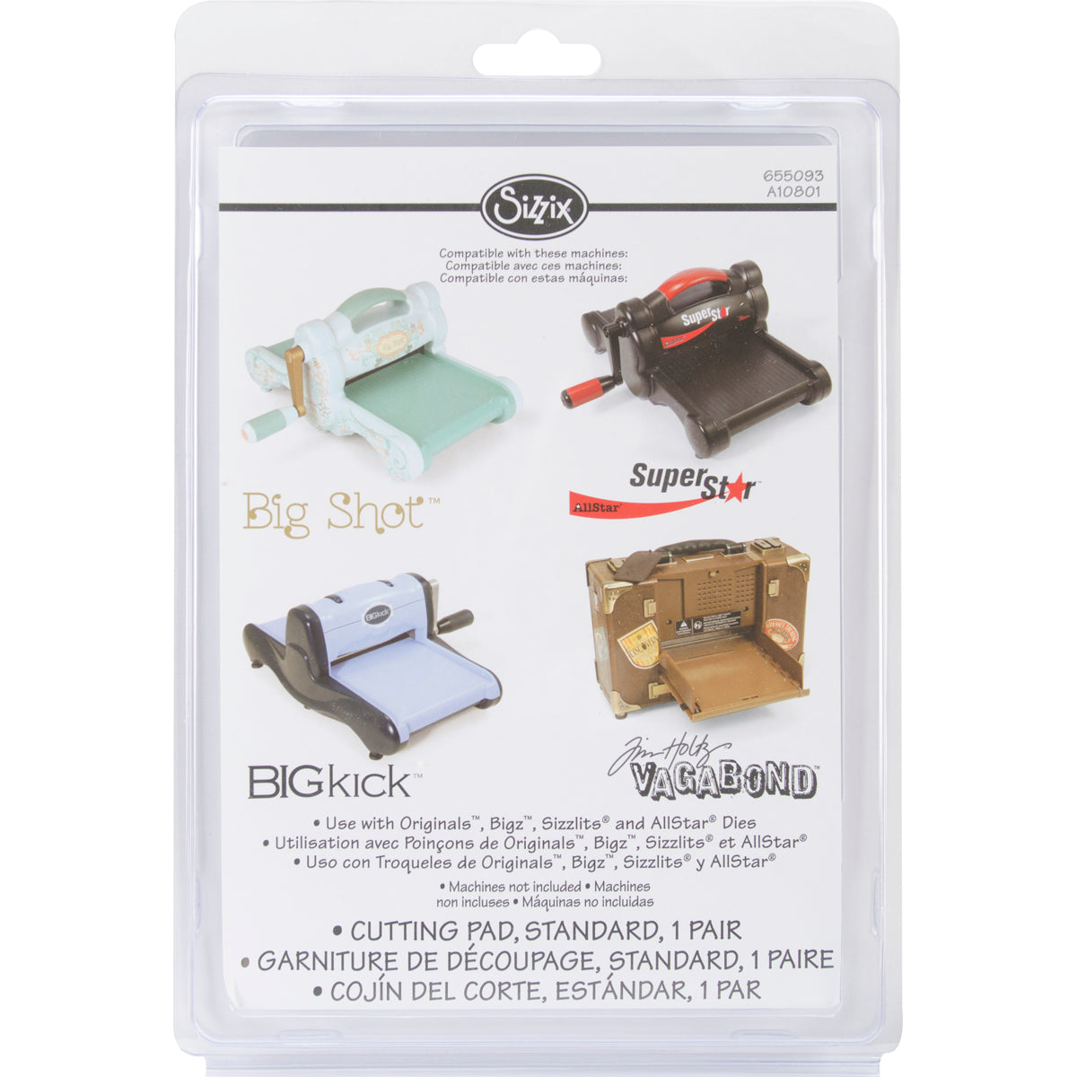 Sizzix BIGkick/Big Shot/Vagabond Cutting Pads 1 Pair-Standard 8.75"X6.125"X.125"