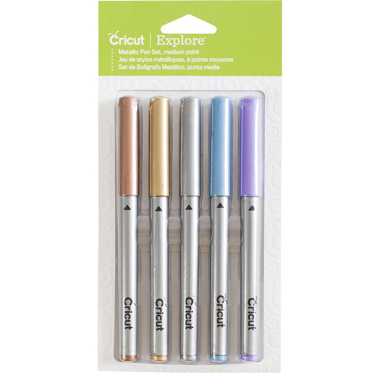 Cricut Color Medium Point Pens 5/Pkg-Metallic