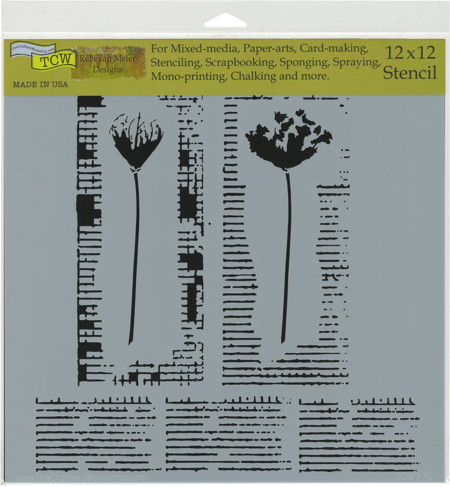 Crafter's Workshop Template 12"X12"-Basketweave