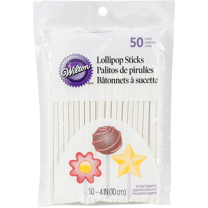 Lollipop Sticks 4" 50/Pkg-