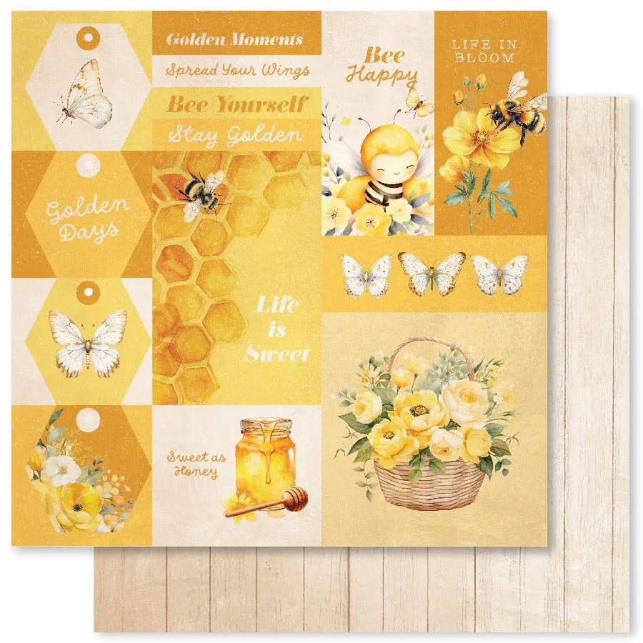 Paper Rose - Bees & Butterflies Basics 6 x 6 Paper Collection