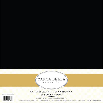 Carta Bella Designer Shimmer 107lb Cover Cardstock 12"X12"-Cherry Shimmer