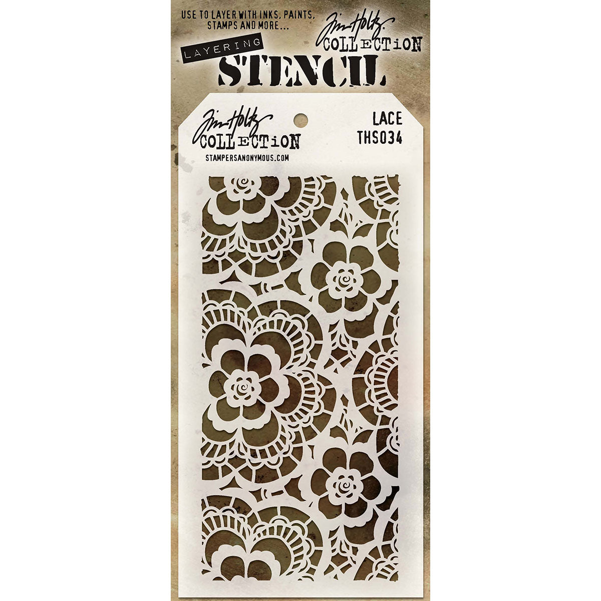 Tim Holtz Layered Stencil 4.125"X8.5"-Splatters