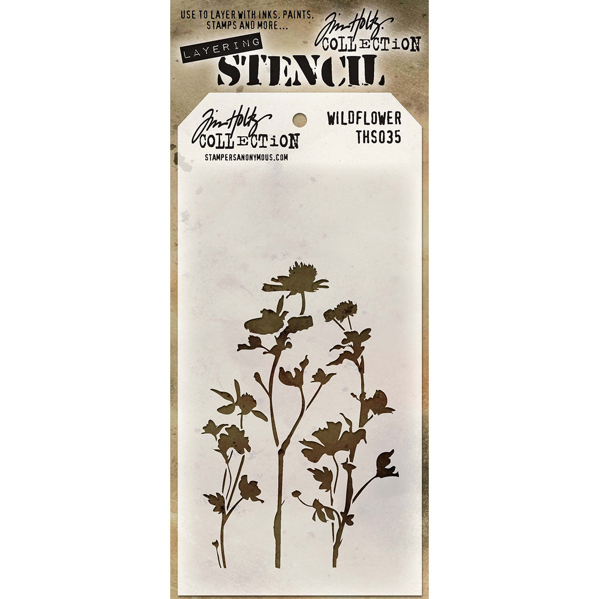 Tim Holtz Layered Stencil 4.125"X8.5"-Splatters