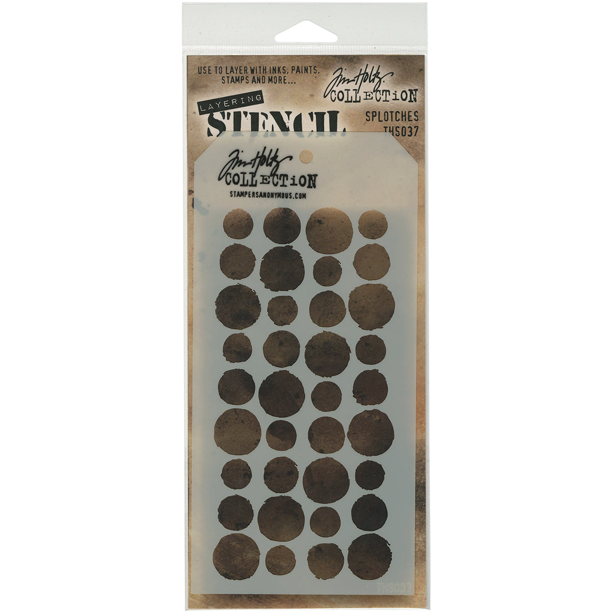 Tim Holtz Layered Stencil 4.125"X8.5"-Splatters