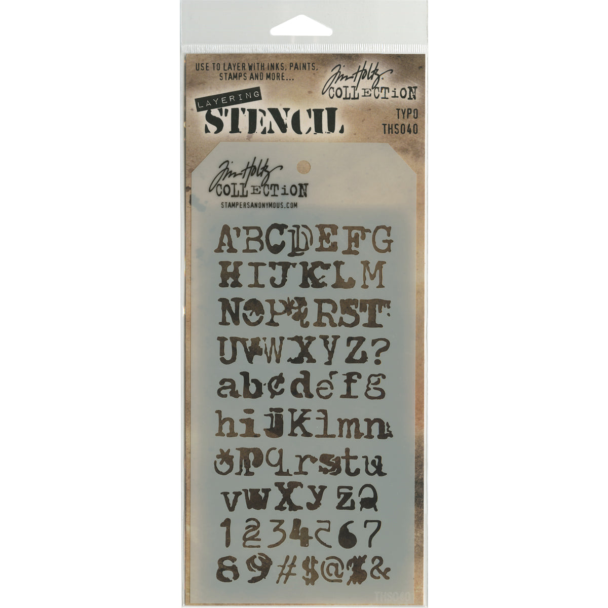 Tim Holtz Layered Stencil 4.125"X8.5"-Splatters