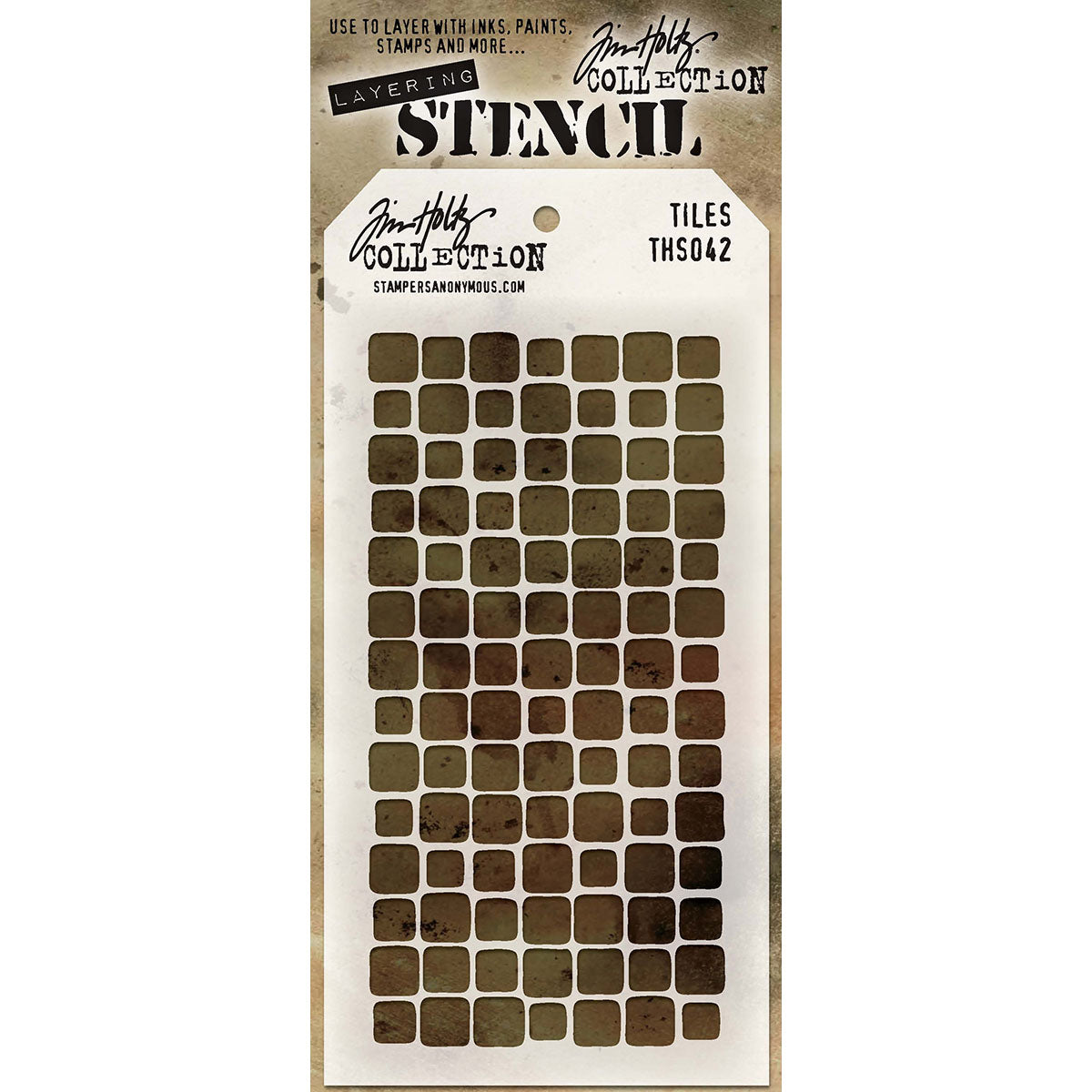 Tim Holtz Layered Stencil 4.125"X8.5"-Splatters