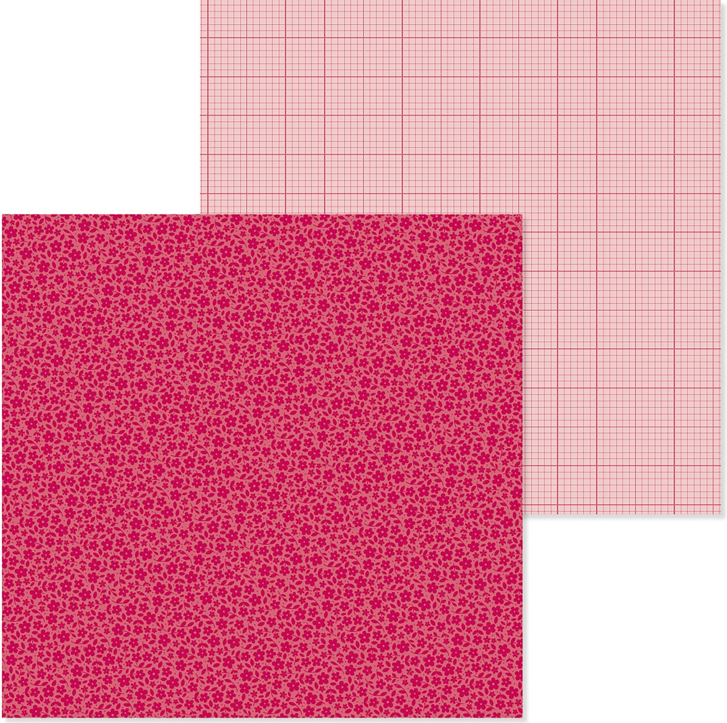 Doodlebug Petite Prints Floral/Graph Cardstock 12"X12"- Select Style