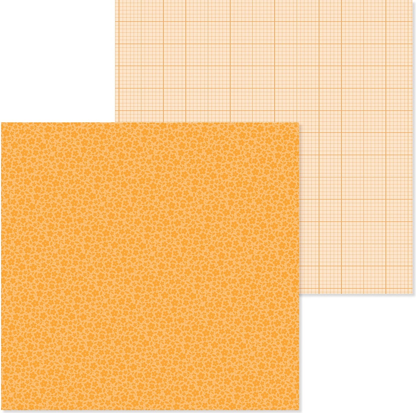 Doodlebug Petite Prints Floral/Graph Cardstock 12"X12"- Select Style