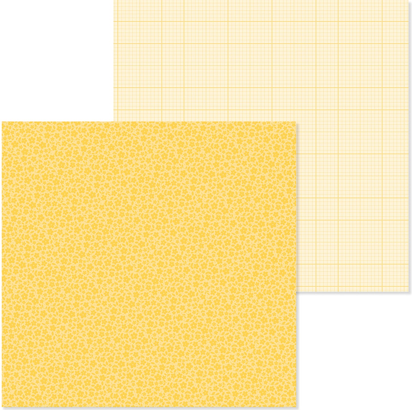 Doodlebug Petite Prints Floral/Graph Cardstock 12"X12"- Select Style