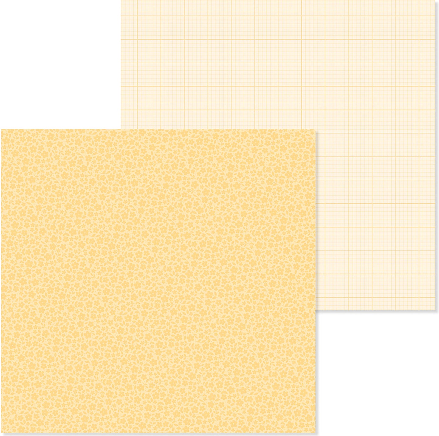 Doodlebug Petite Prints Floral/Graph Cardstock 12"X12"- Select Style