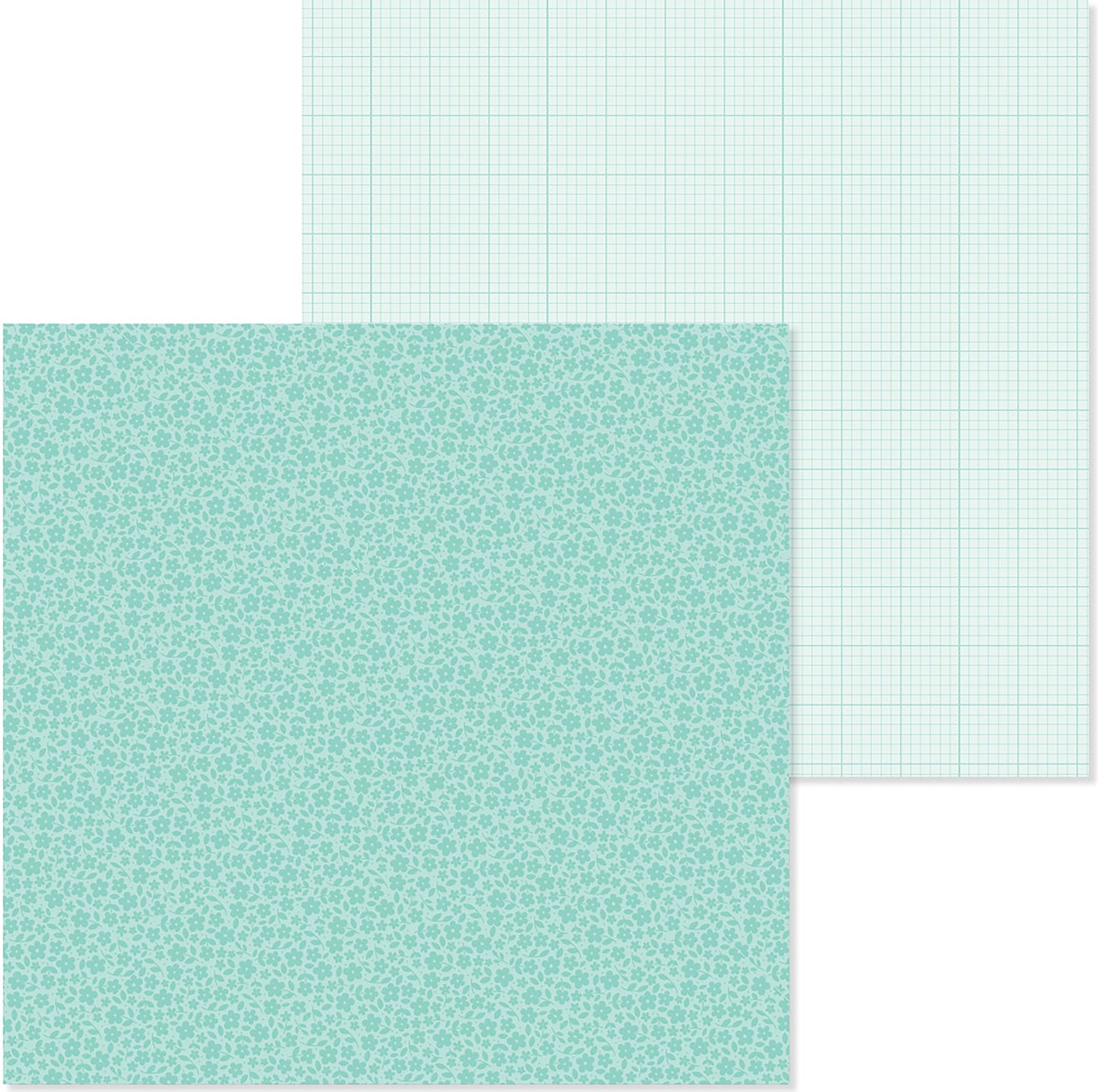 Doodlebug Petite Prints Floral/Graph Cardstock 12"X12"- Select Style