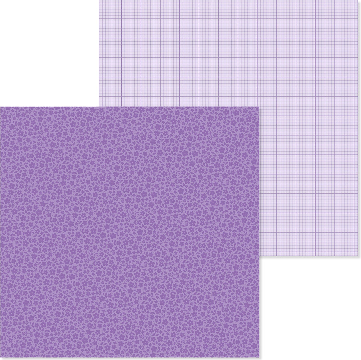 Doodlebug Petite Prints Floral/Graph Cardstock 12"X12"- Select Style