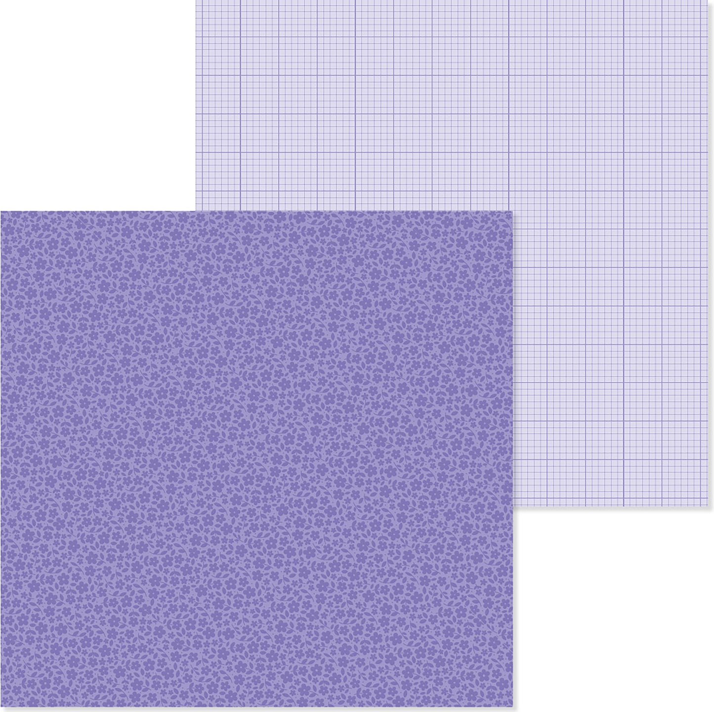 Doodlebug Petite Prints Floral/Graph Cardstock 12"X12"- Select Style