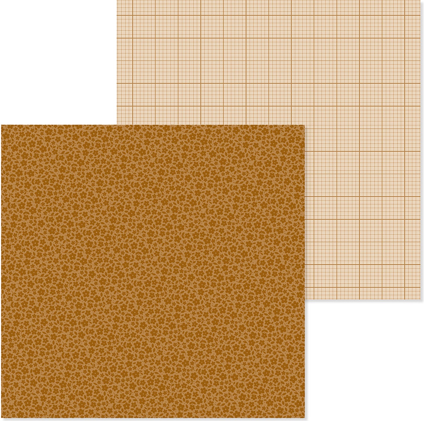 Doodlebug Petite Prints Floral/Graph Cardstock 12"X12"- Select Style