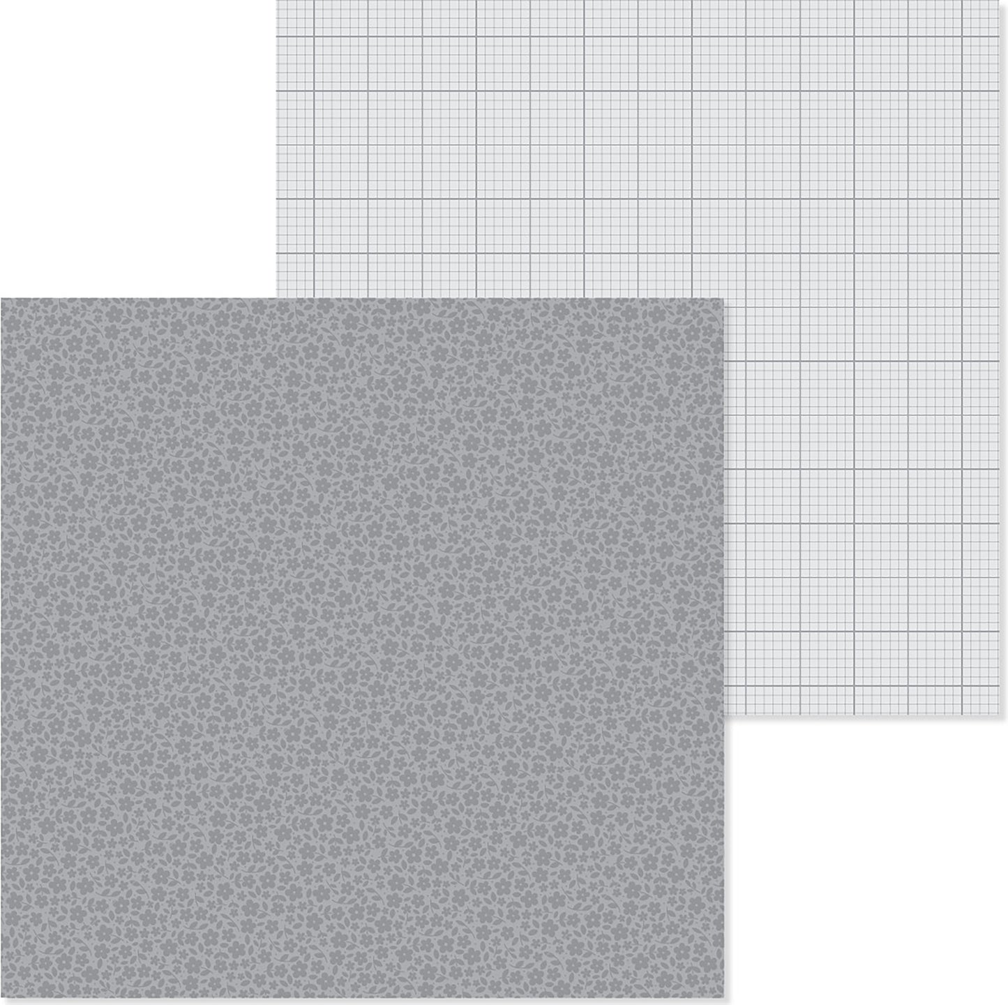 Doodlebug Petite Prints Floral/Graph Cardstock 12"X12"- Select Style