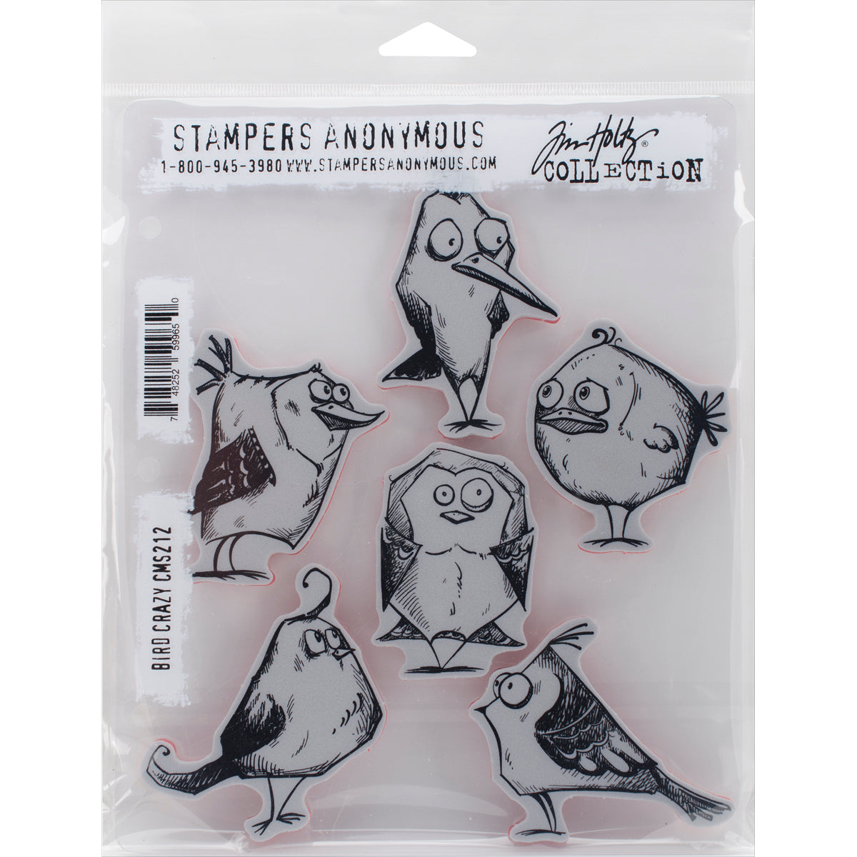 Tim Holtz Cling Stamps 7"X8.5"-