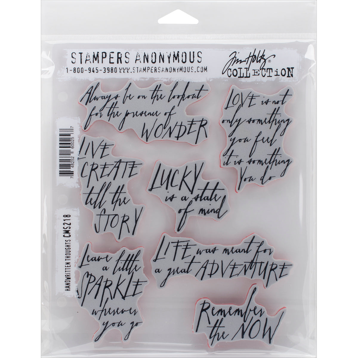 Tim Holtz Cling Stamps 7"X8.5"-