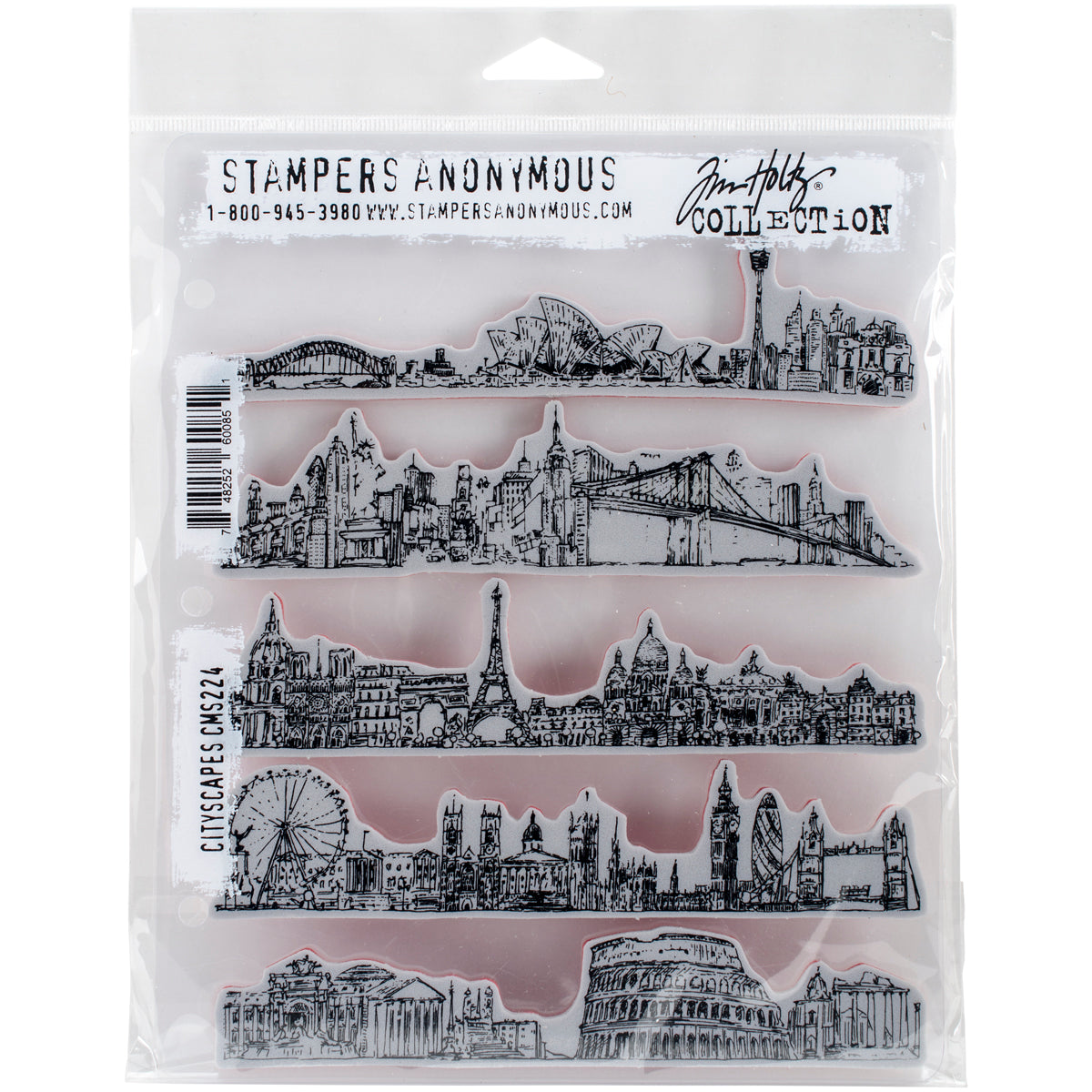 Tim Holtz Cling Stamps 7"X8.5"-