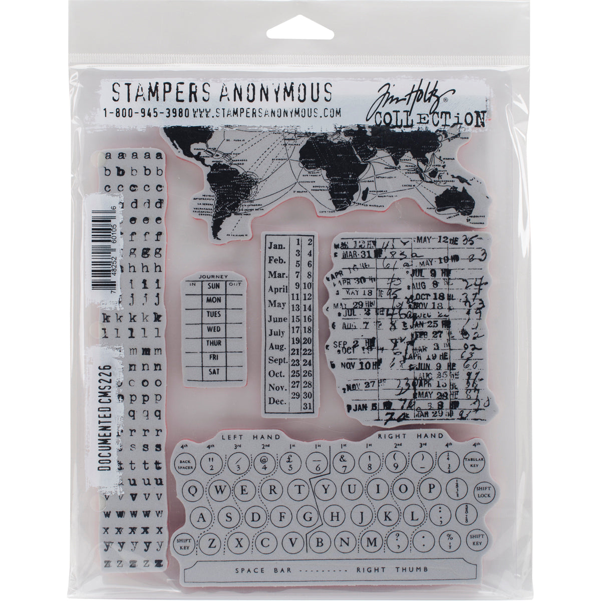 Tim Holtz Cling Stamps 7"X8.5"-