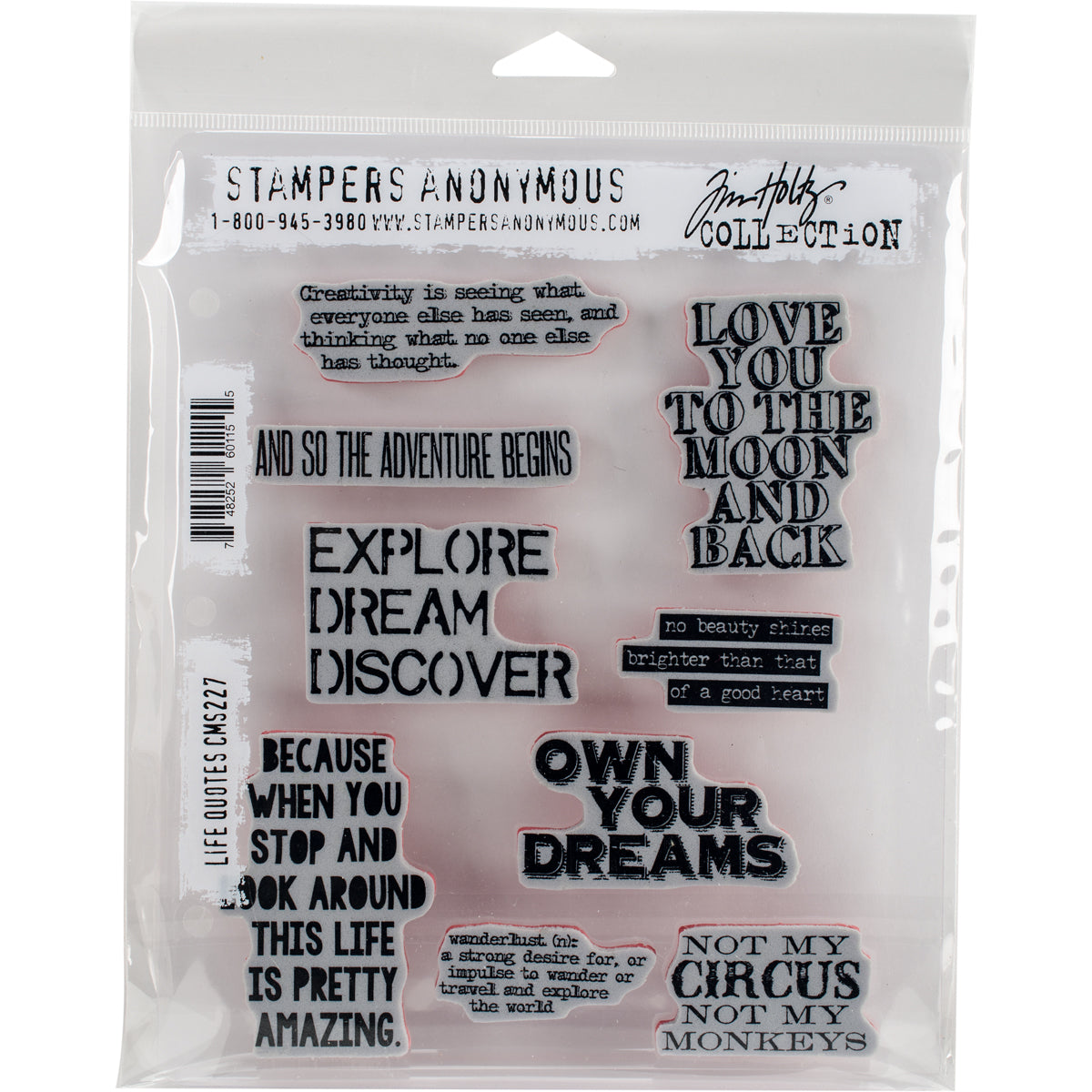 Tim Holtz Cling Stamps 7"X8.5"-