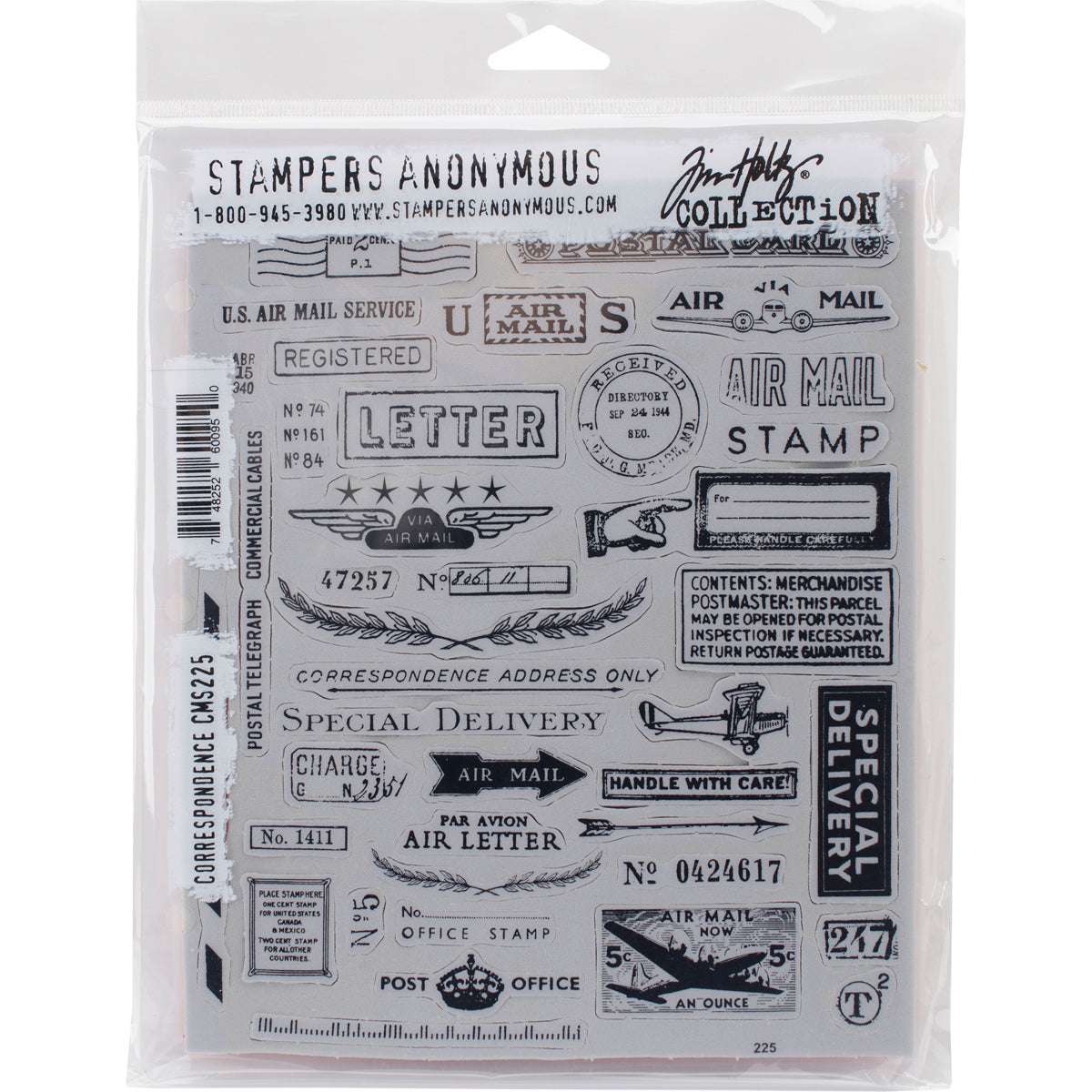 Tim Holtz Cling Stamps 7"X8.5"-