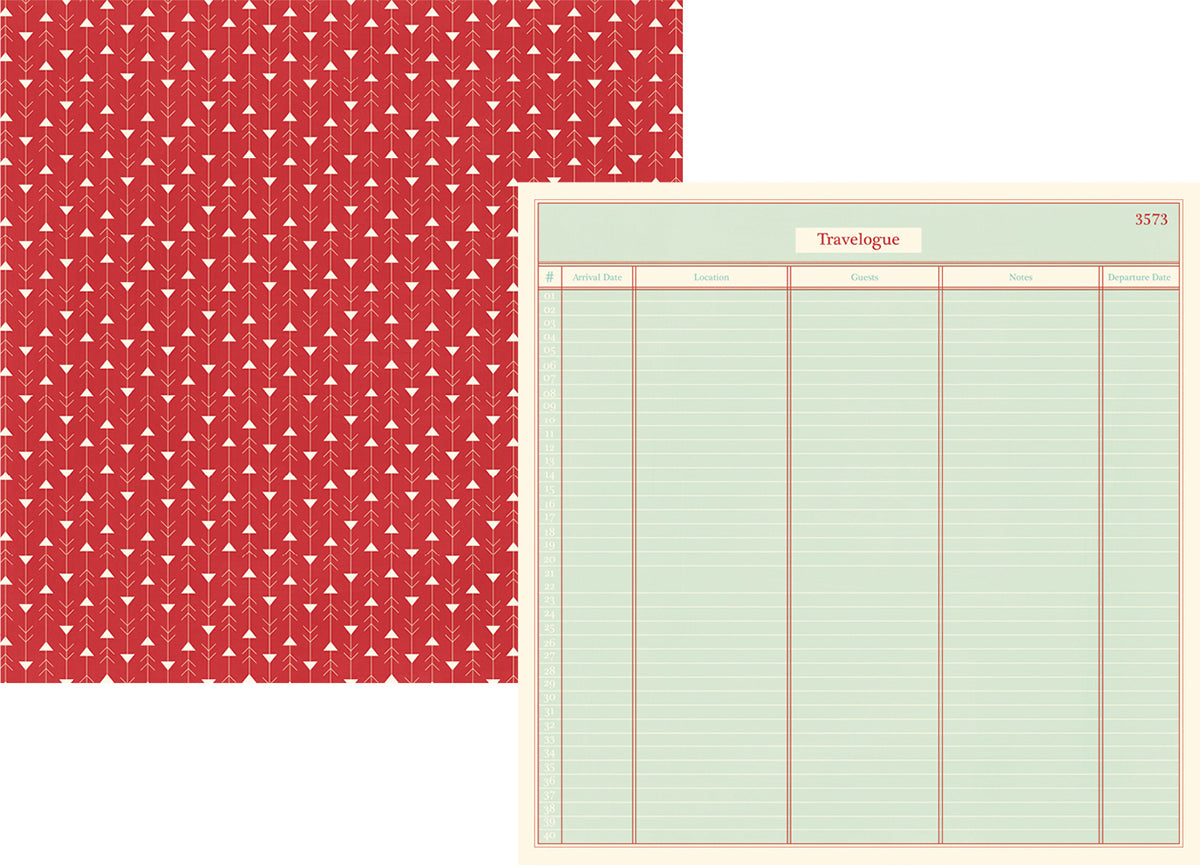 Travel Notes Double-Sided Cardstock 12"X12"-Select Style