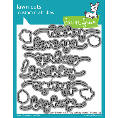 Lawn Cuts Custom Craft Die-Big Scripty Words