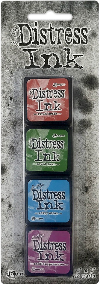 Tim Holtz Distress Mini Ink Pads 4/Pkg-Kit 18