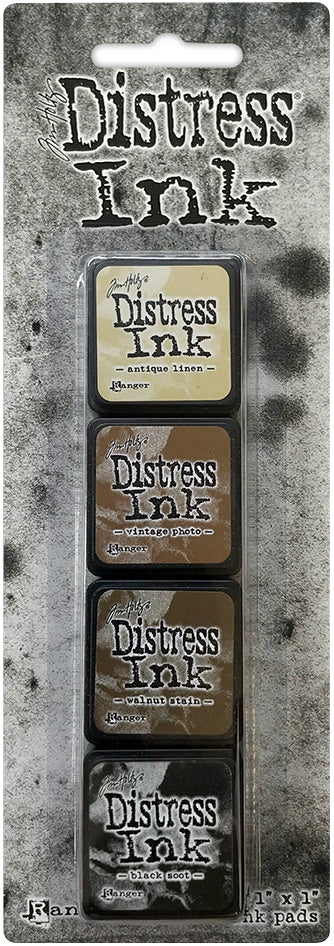 Tim Holtz Distress Mini Ink Pads 4/Pkg-Kit 18