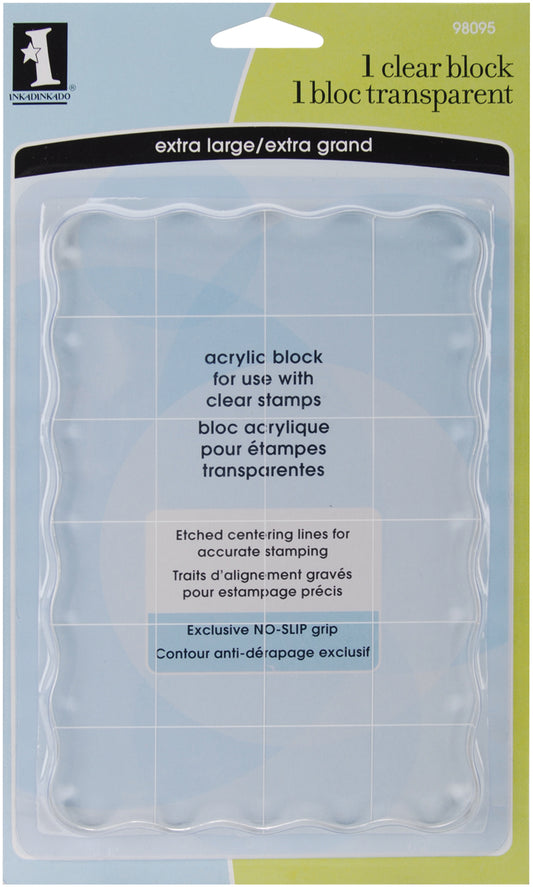 Inkadinkado Clear Acrylic Block-4.5"X6.5"X.5"