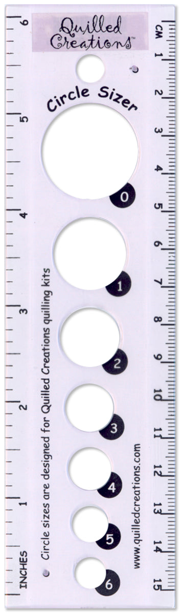 Quilled Creations Circle Sizer Ruler Tool-6"