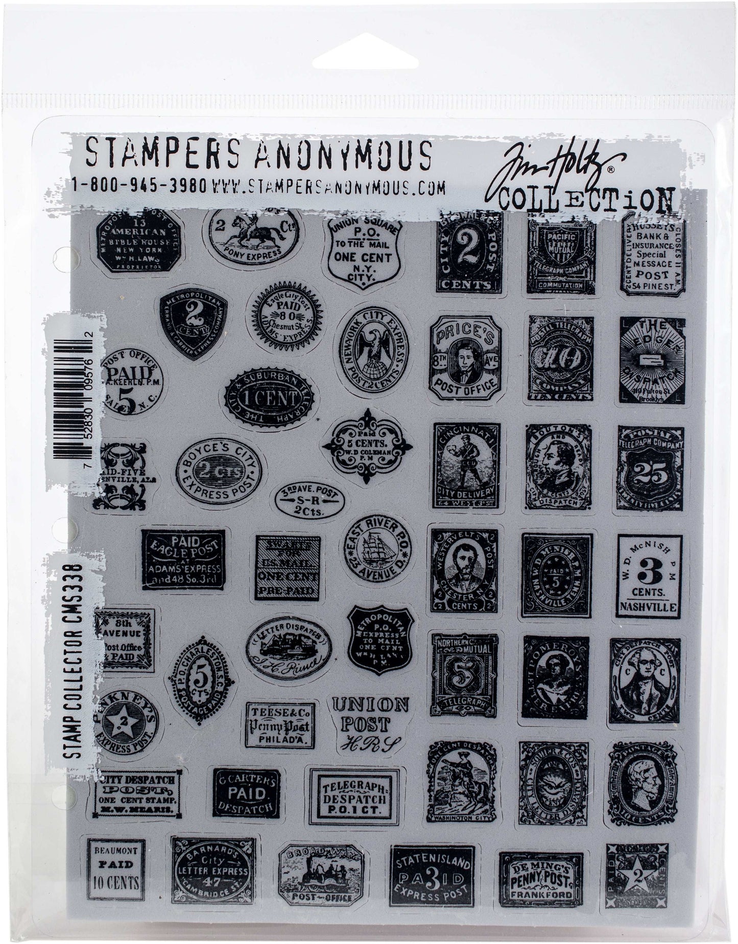 Tim Holtz Cling Stamps 7"X8.5"-