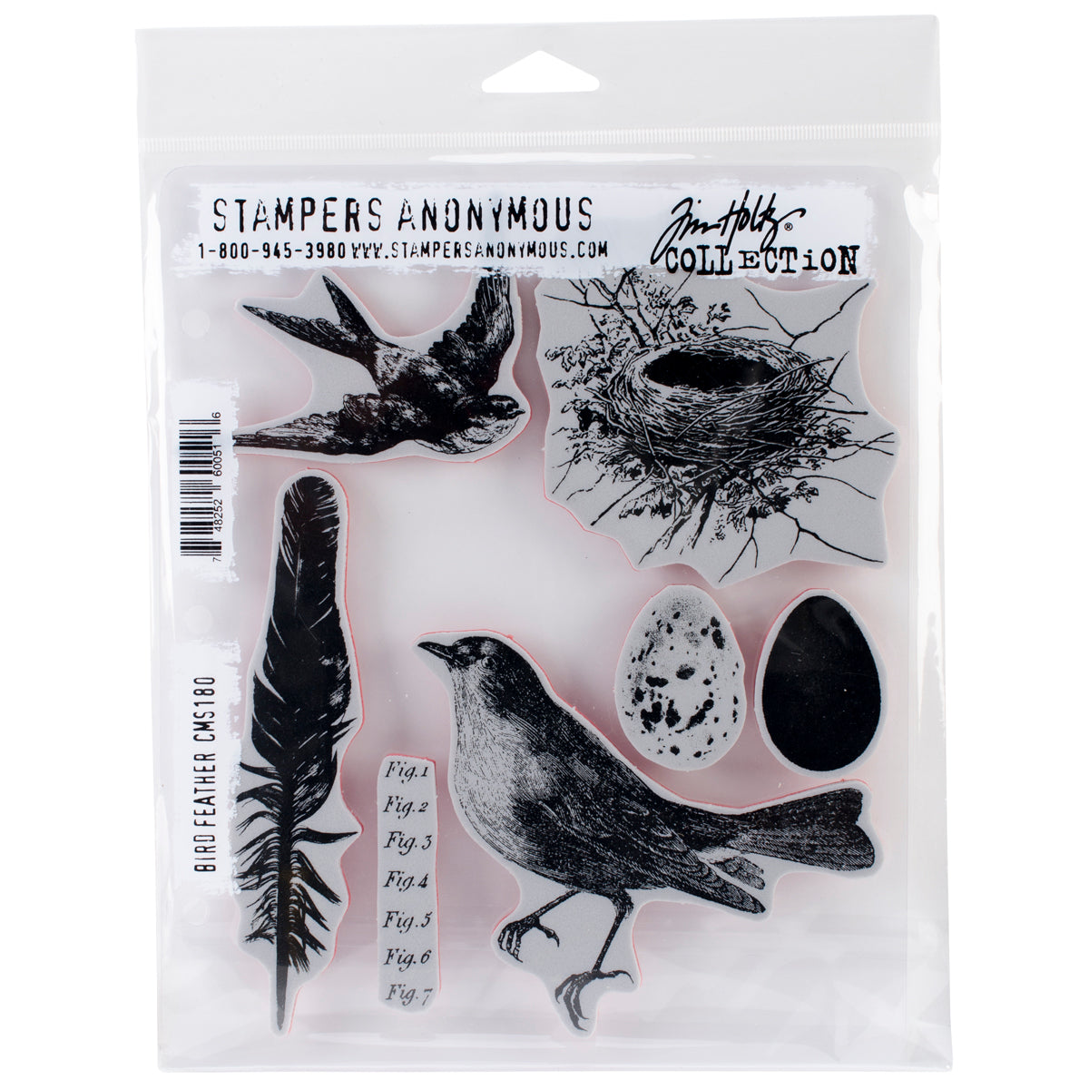 Tim Holtz Cling Stamps 7"X8.5"-