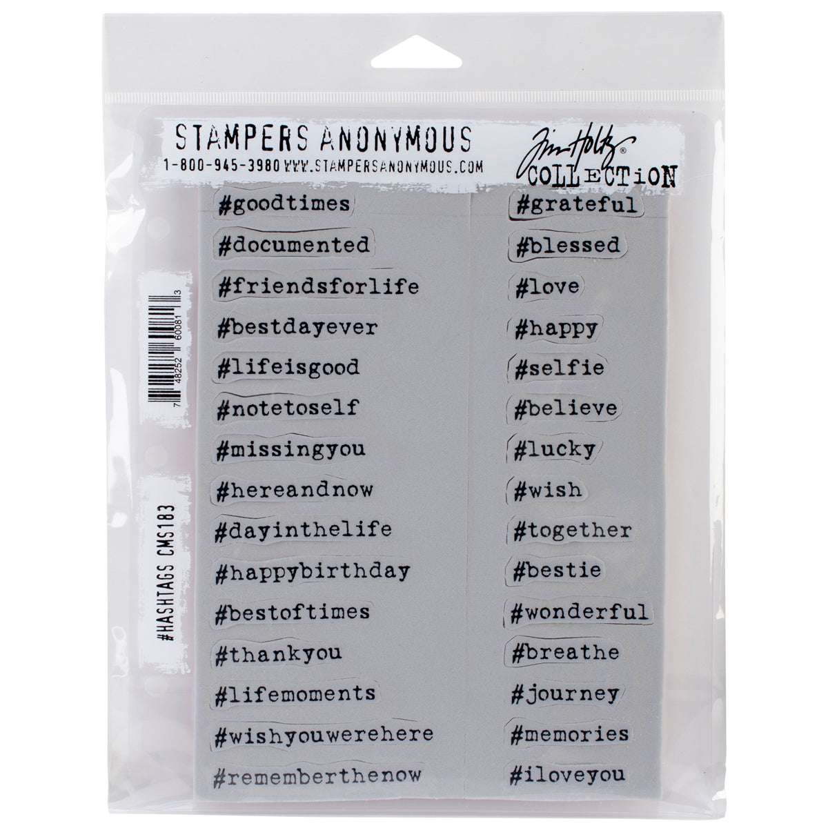 Tim Holtz Cling Stamps 7"X8.5"-