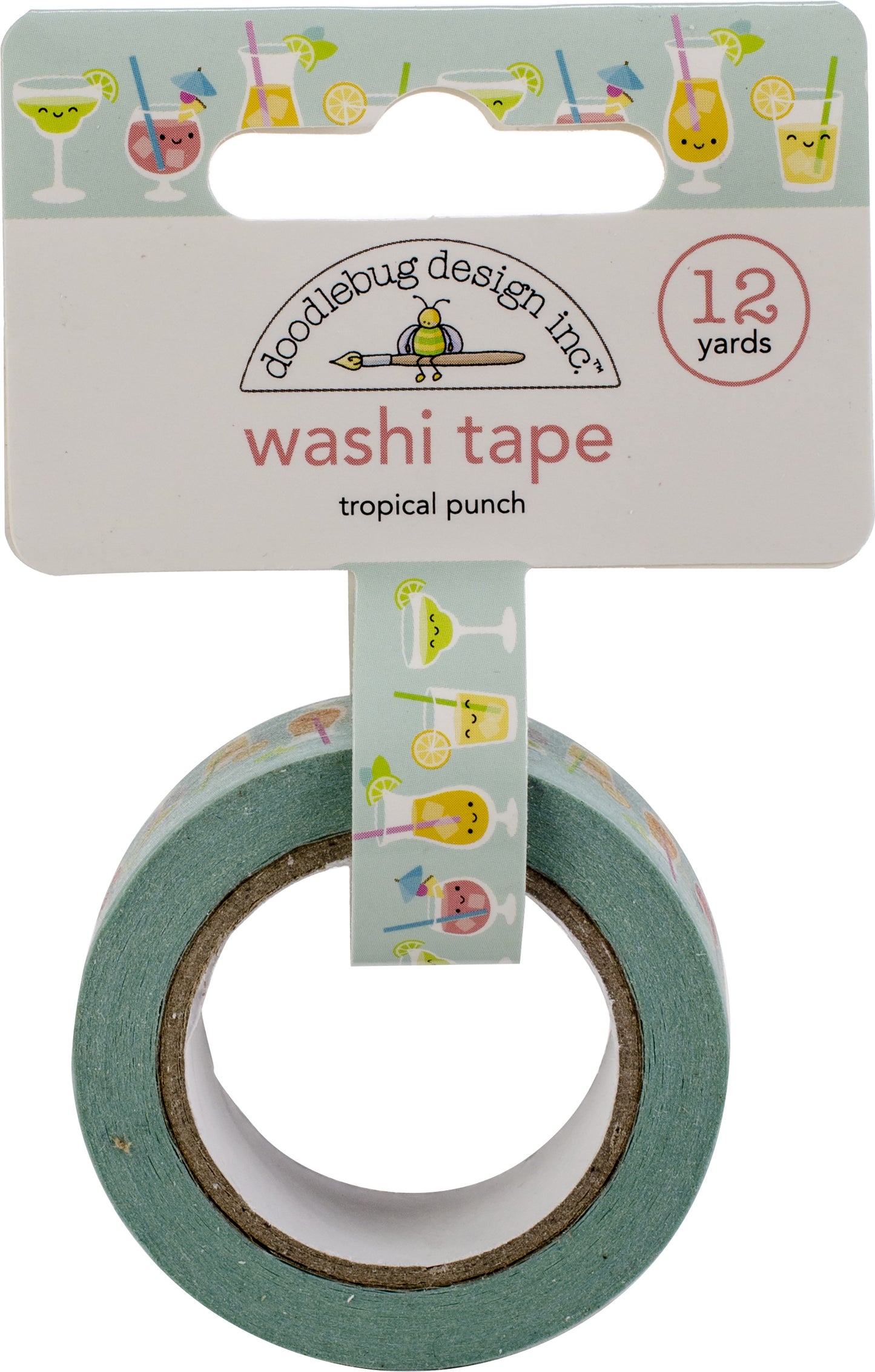 Doodlebug Washi Tape 15mmX12yd-Tropical Punch