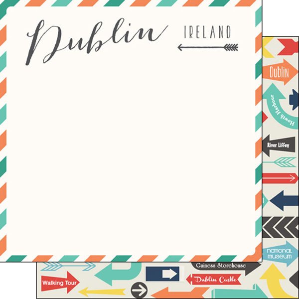 Dublin Memories Air Mail & Arrow 12 x 12 paper