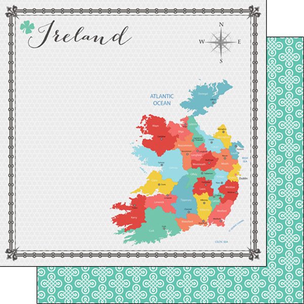 Ireland Memories Map 12 x 12 paper