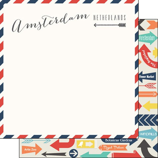 Amsterdam Memories Air Mail Arrows 12 x 12 paper