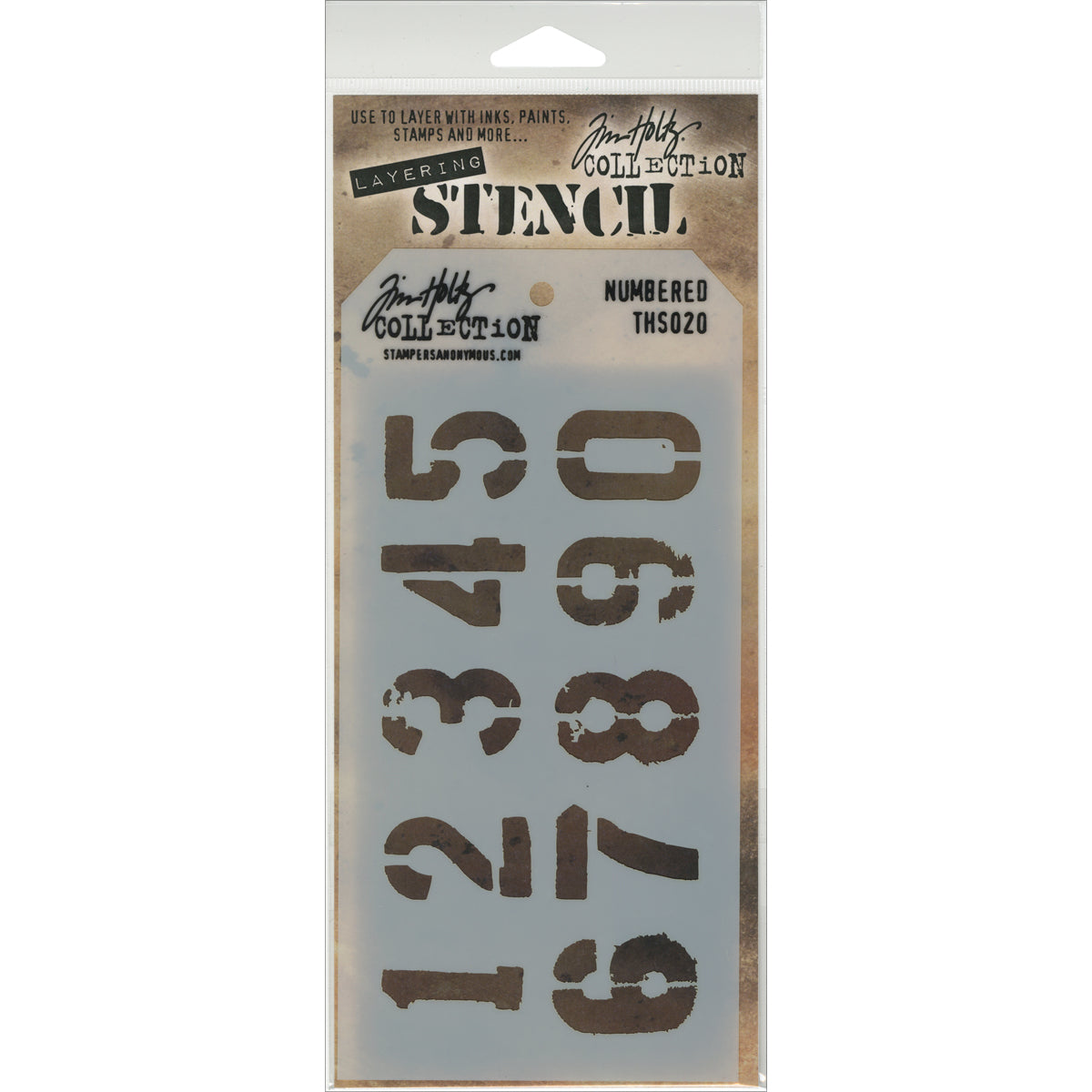 Tim Holtz Layered Stencil 4.125"X8.5"-Splatters