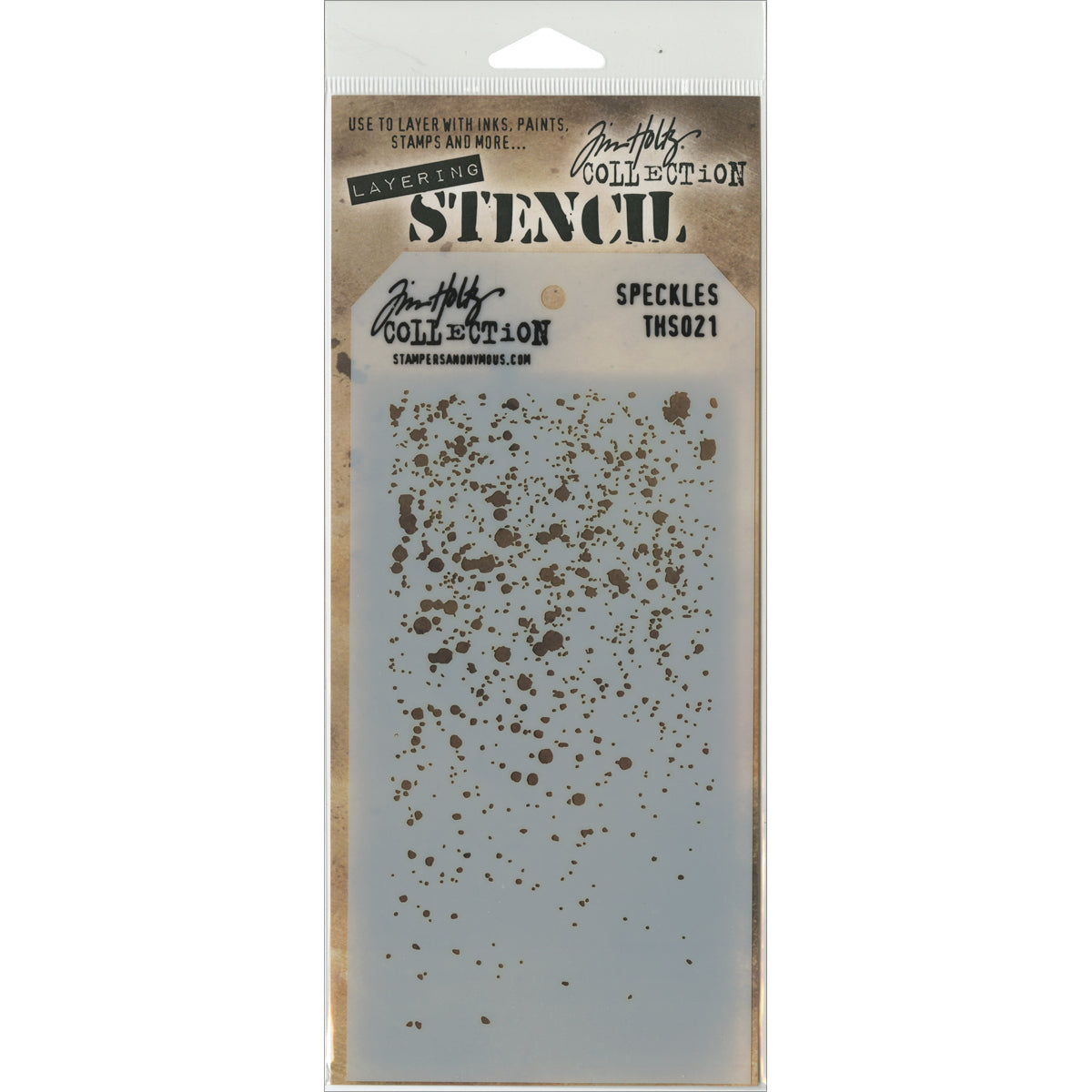 Tim Holtz Layered Stencil 4.125"X8.5"-Splatters