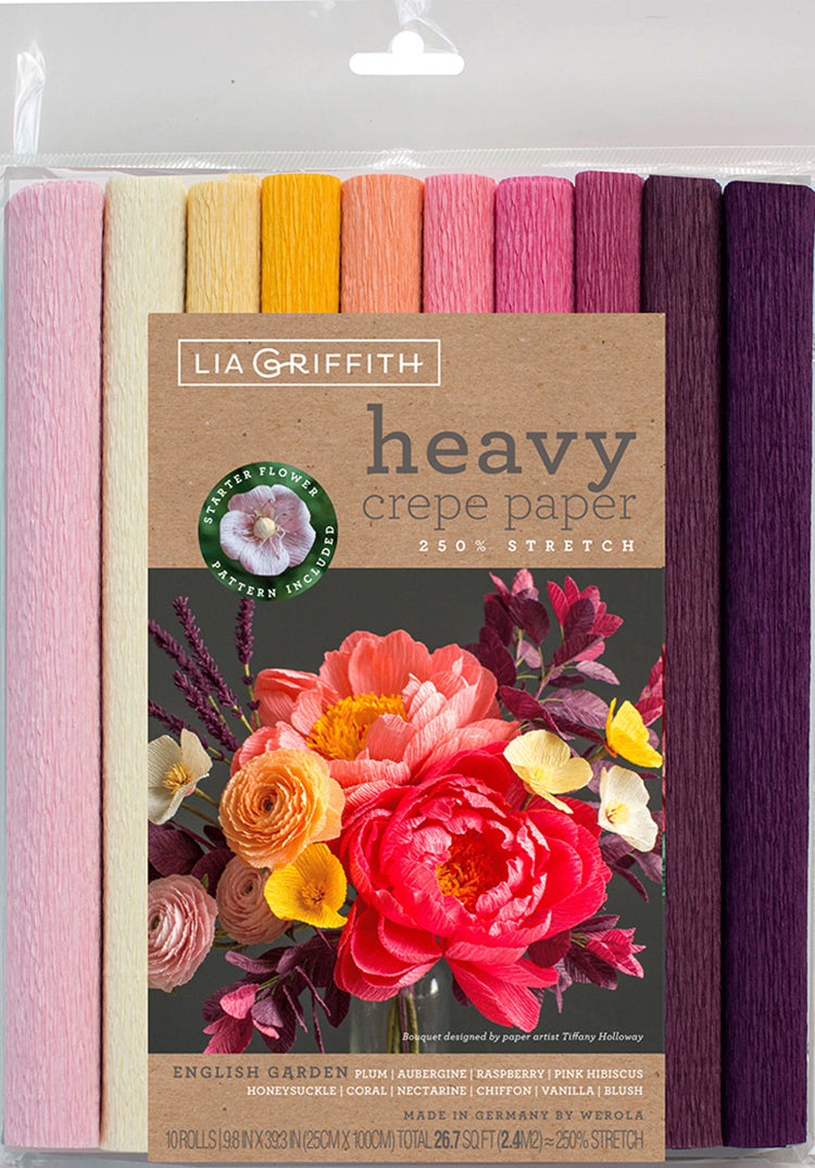 Heavy Crepe Paper 10/Pkg-English Garden