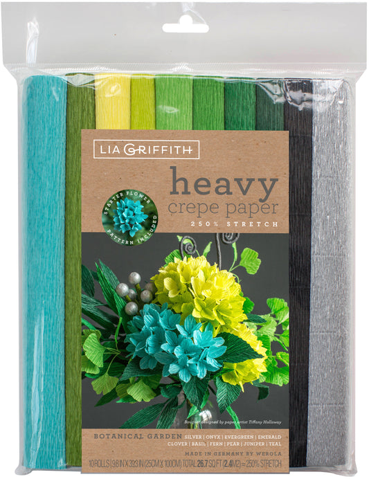 Heavy Crepe Paper 10/Pkg-Botanical Garden