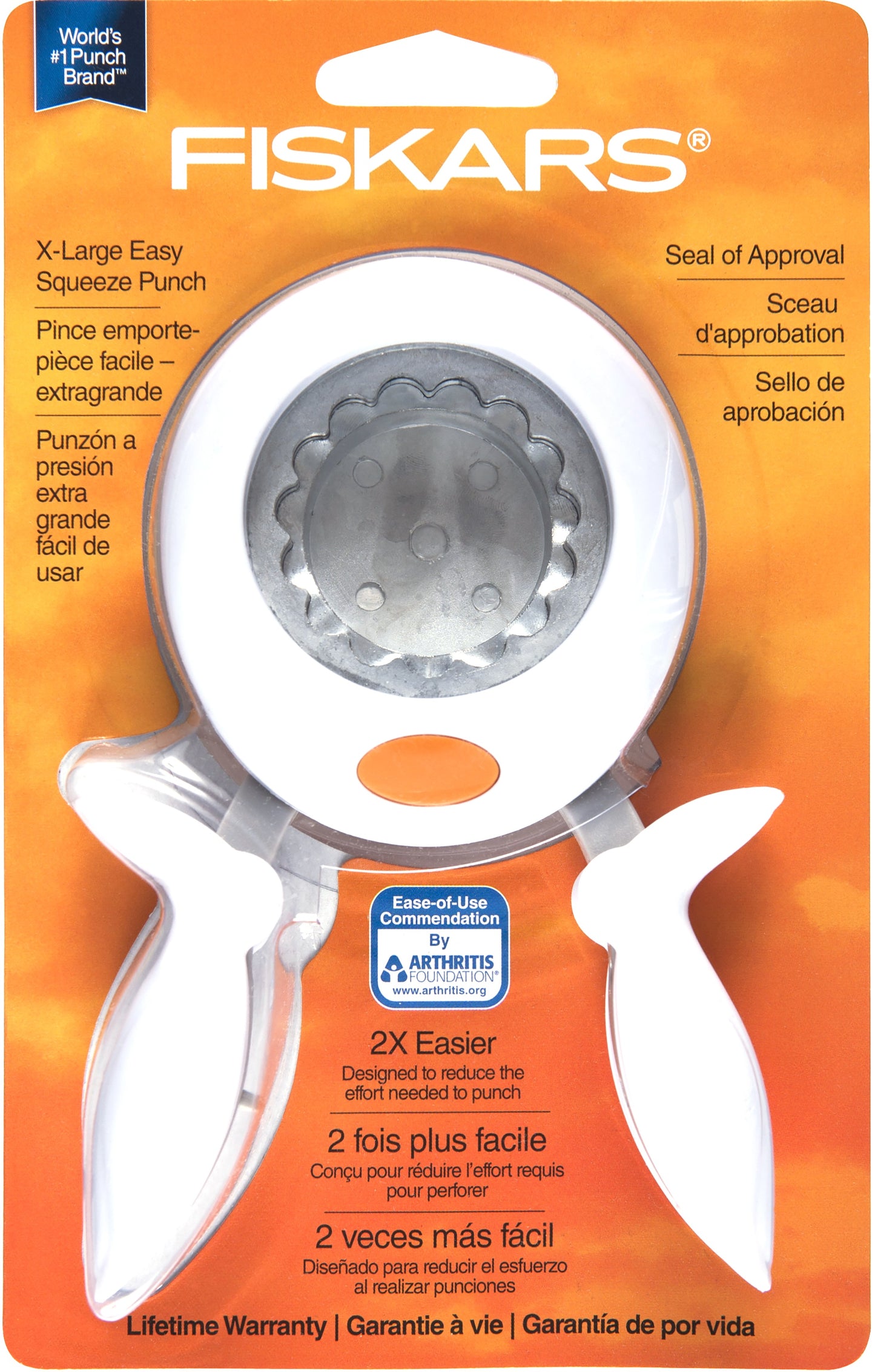 Fiskars Squeeze Punch X-Large-Round 'n Round, 2"