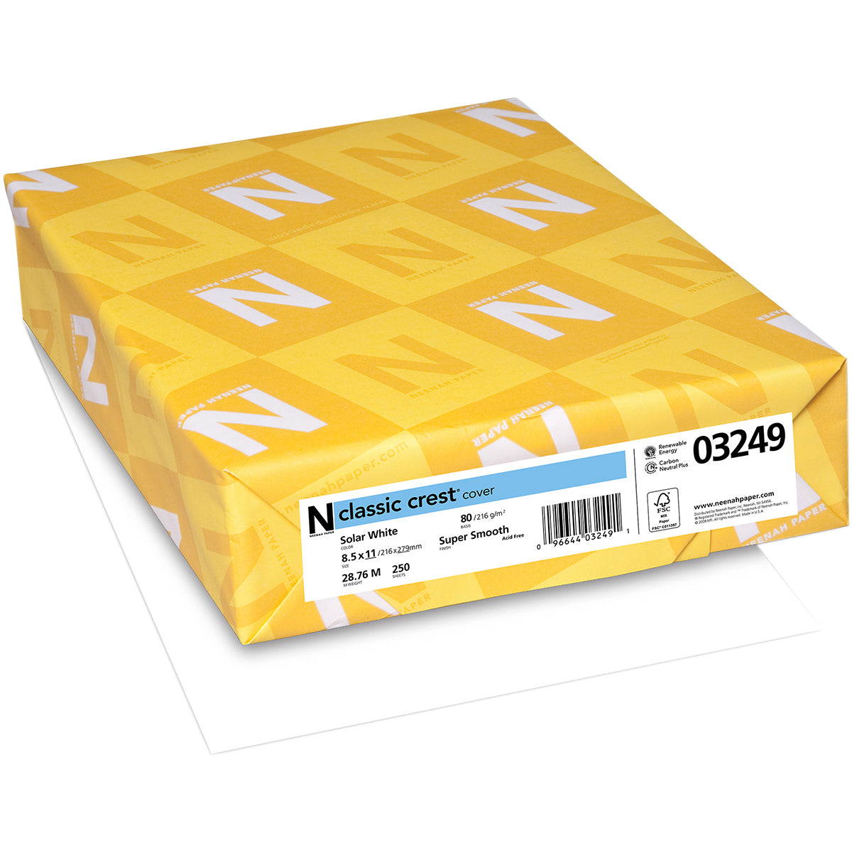 Neenah 80lb Classic Crest Cardstock 8.5"X11" $0.28 Per Sheet